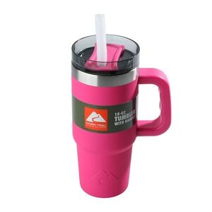 Ozark Trail 18oz Insulated Stainless Steel‎ Tumbler w/ Handle Hot Pink